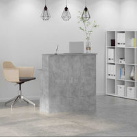 Banco Reception Grigio Cemento 100x50x103,5cm Legno Multistrato