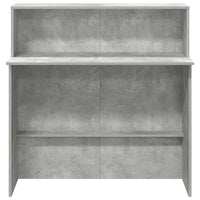 Banco Reception Grigio Cemento 100x50x103,5cm Legno Multistrato