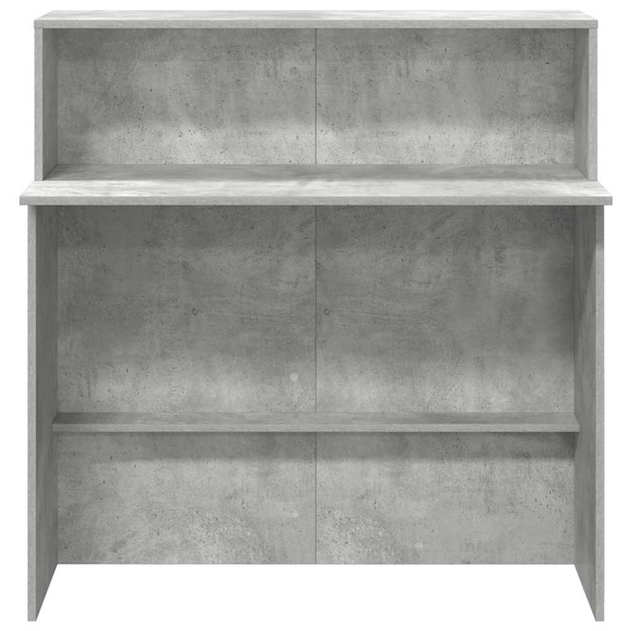 Banco Reception Grigio Cemento 100x50x103,5cm Legno Multistrato