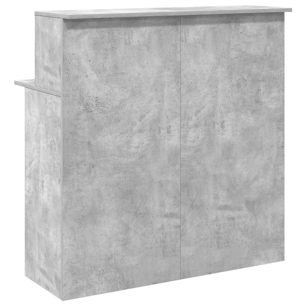 Banco Reception Grigio Cemento 100x50x103,5cm Legno Multistrato