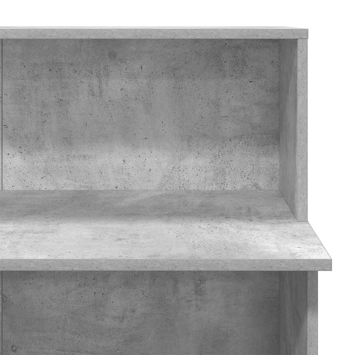 Banco Reception Grigio Cemento 100x50x103,5cm Legno Multistrato