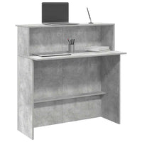 Banco Reception Grigio Cemento 100x50x103,5cm Legno Multistrato