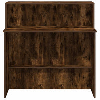 vidaXL Banco Reception Rovere Fumo 100x50x103,5cm in Legno Multistrato