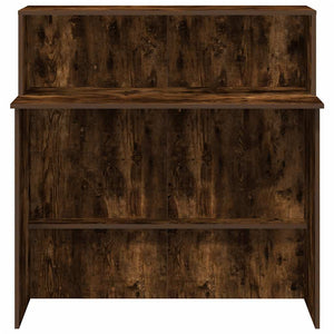 vidaXL Banco Reception Rovere Fumo 100x50x103,5cm in Legno Multistrato