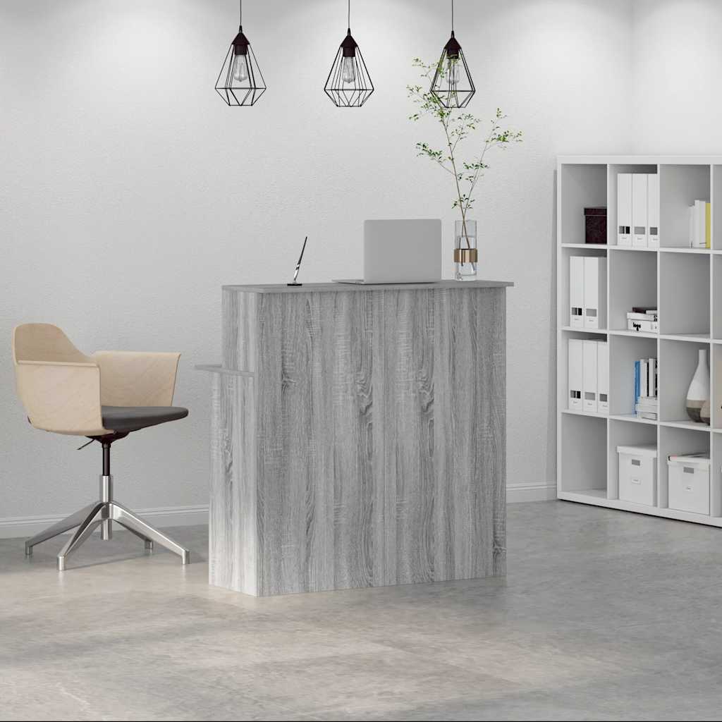 Banco Reception Grigio Sonoma 100x50x103,5 cm Legno Multistrato 859029