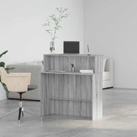 Banco Reception Grigio Sonoma 100x50x103,5 cm Legno Multistrato 859029