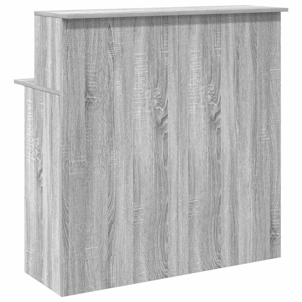 Banco Reception Grigio Sonoma 100x50x103,5 cm Legno Multistrato 859029