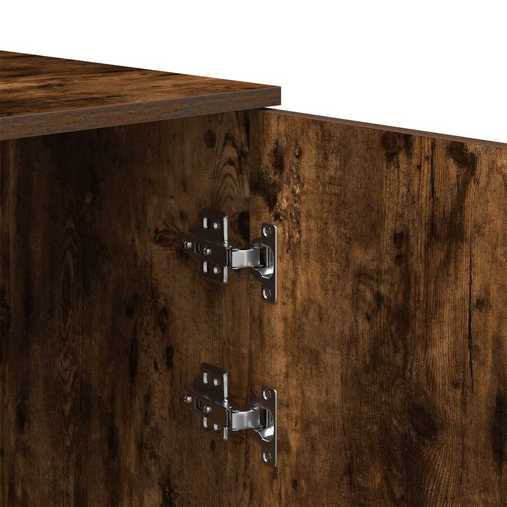 Mobile Portaoggetti Rovere Fumo 40x45x103,5 cm in Truciolato 859037