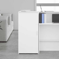 vidaXL Mobile Portaoggetti Bianco 50x45x103,5 cm in Legno Multistrato