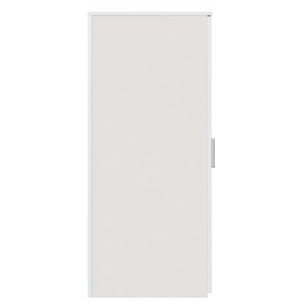 vidaXL Mobile Portaoggetti Bianco 50x45x103,5 cm in Legno Multistrato
