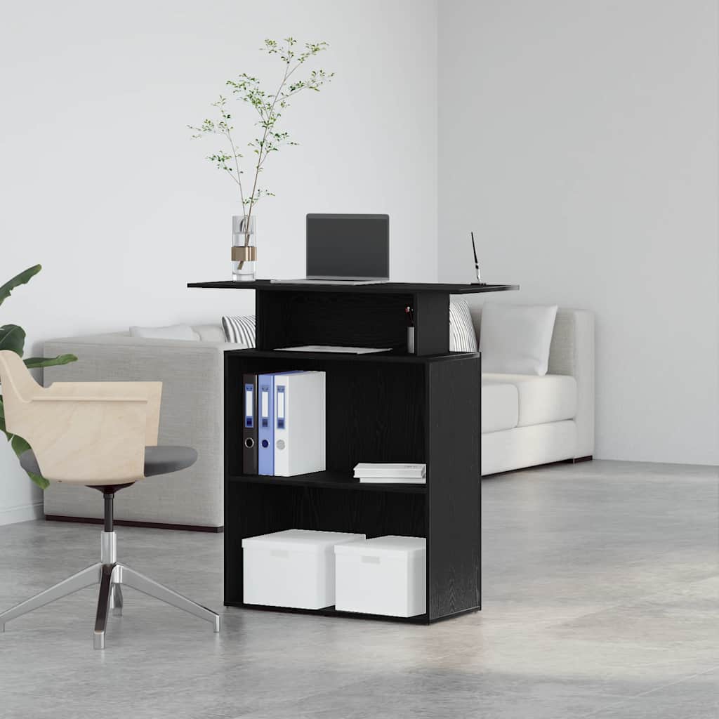 Banco Reception Nero 100x40x104 cm in Legno Multistrato