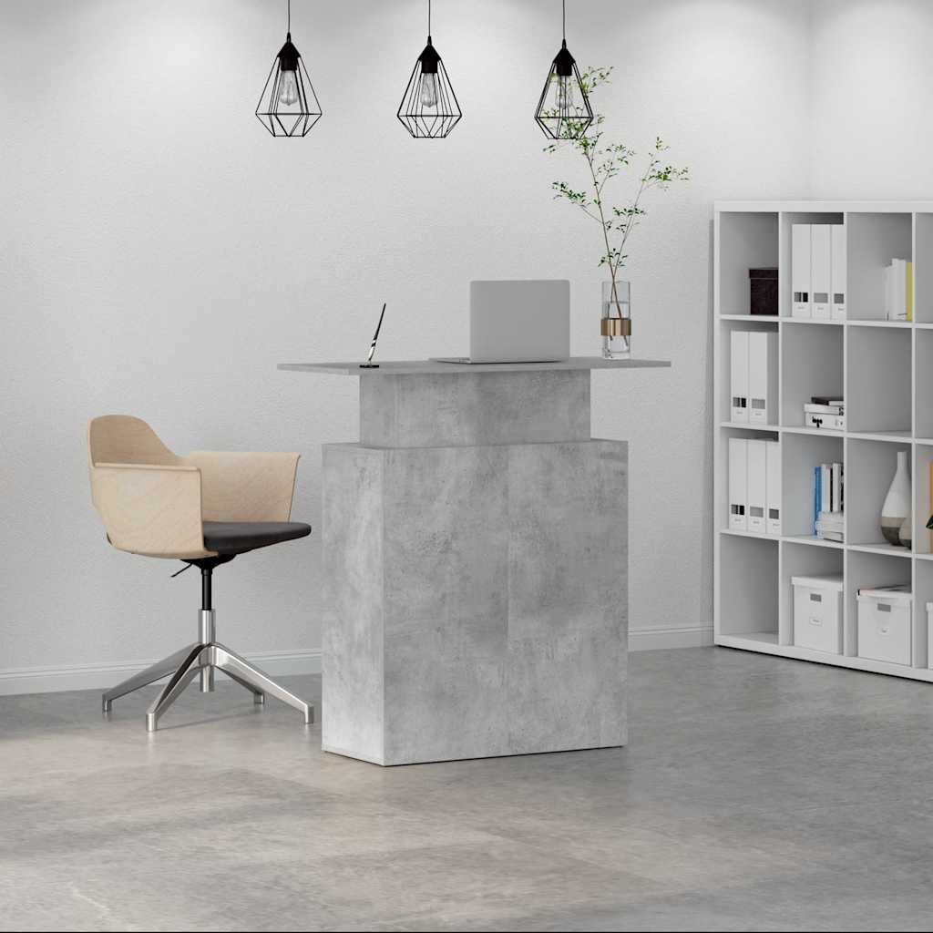 Banco Reception Grigio Cemento 100x40x104 cm Legno Multistrato 859054