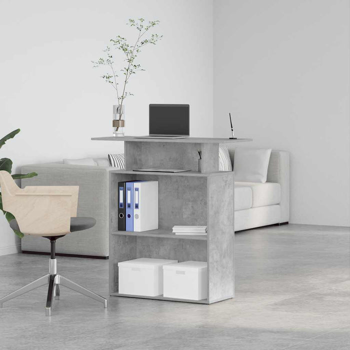 Banco Reception Grigio Cemento 100x40x104 cm Legno Multistrato 859054