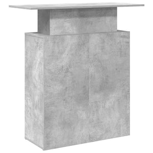 vidaXL Banco Reception Grigio Cemento 100x40x104 cm Legno Multistrato