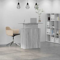 Banco Reception Grigio Sonoma 100x40x104 cm Legno Multistrato 859056