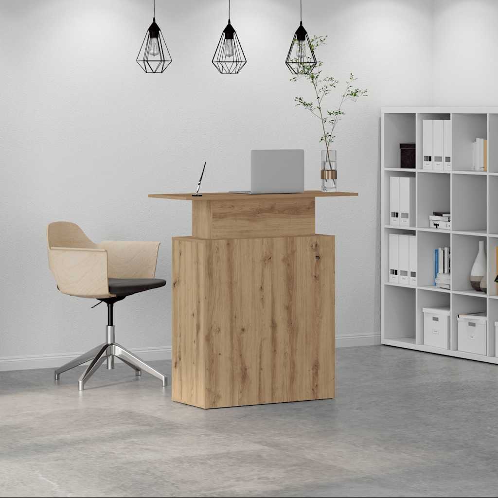 Banco Reception Rovere Artigianale 100x40x104 cm in Truciolato