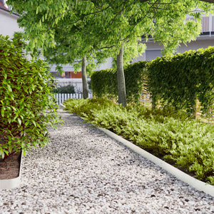 vidaXL Bordure per Prato 10 pz Bianchi Acciaio Laminato a Freddo