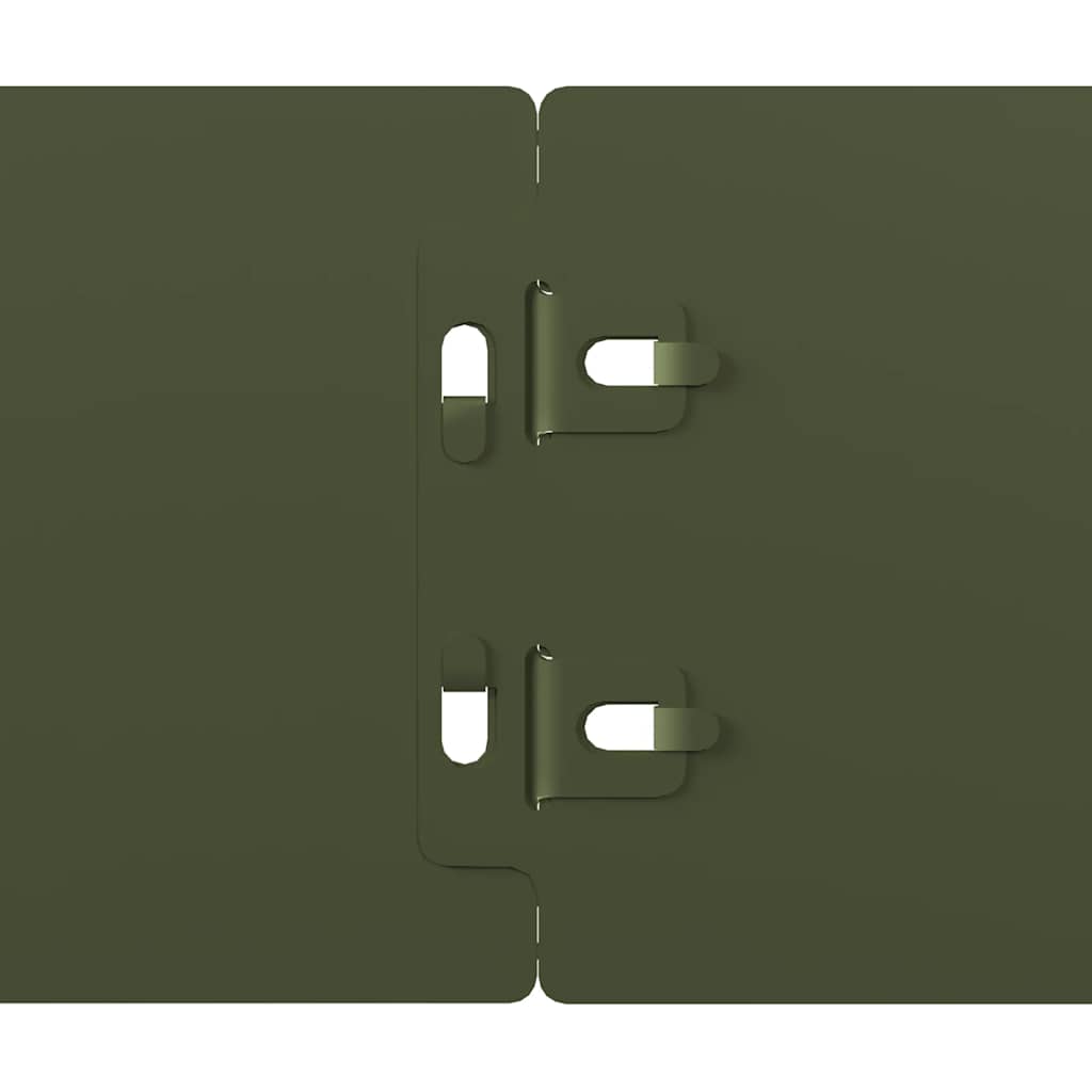 vidaXL Bordure per Prato 50 pz Verde Oliva Acciaio Laminato a Freddo