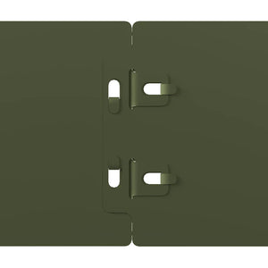 vidaXL Bordure per Prato 50 pz Verde Oliva Acciaio Laminato a Freddo