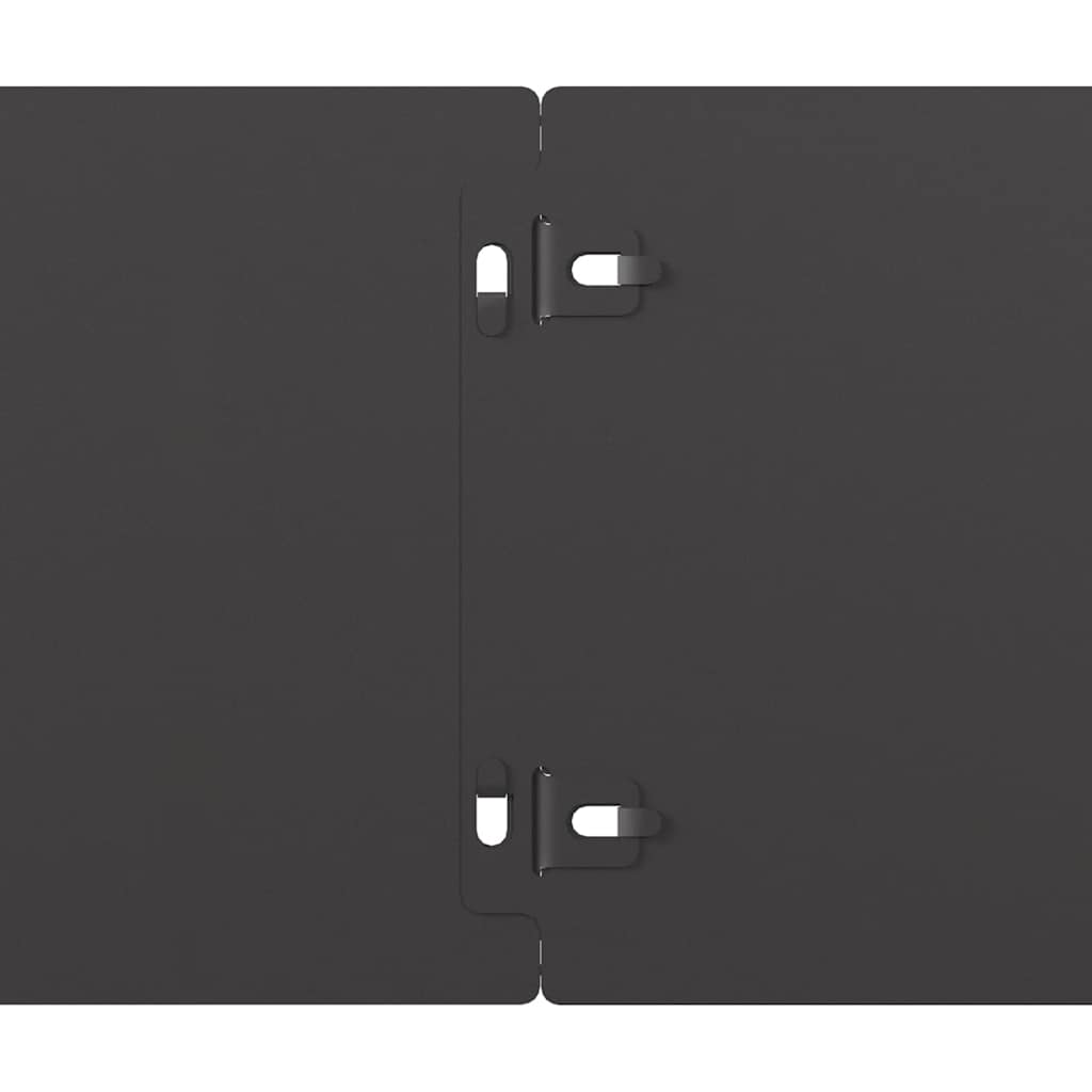 Bordure per Prato 10 pz Nere 15x103cm Acciaio Laminato a Freddo 860142