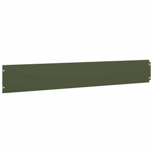 vidaXL Bordure per Prato 10 pz Verde Oliva Acciaio Laminato a Freddo