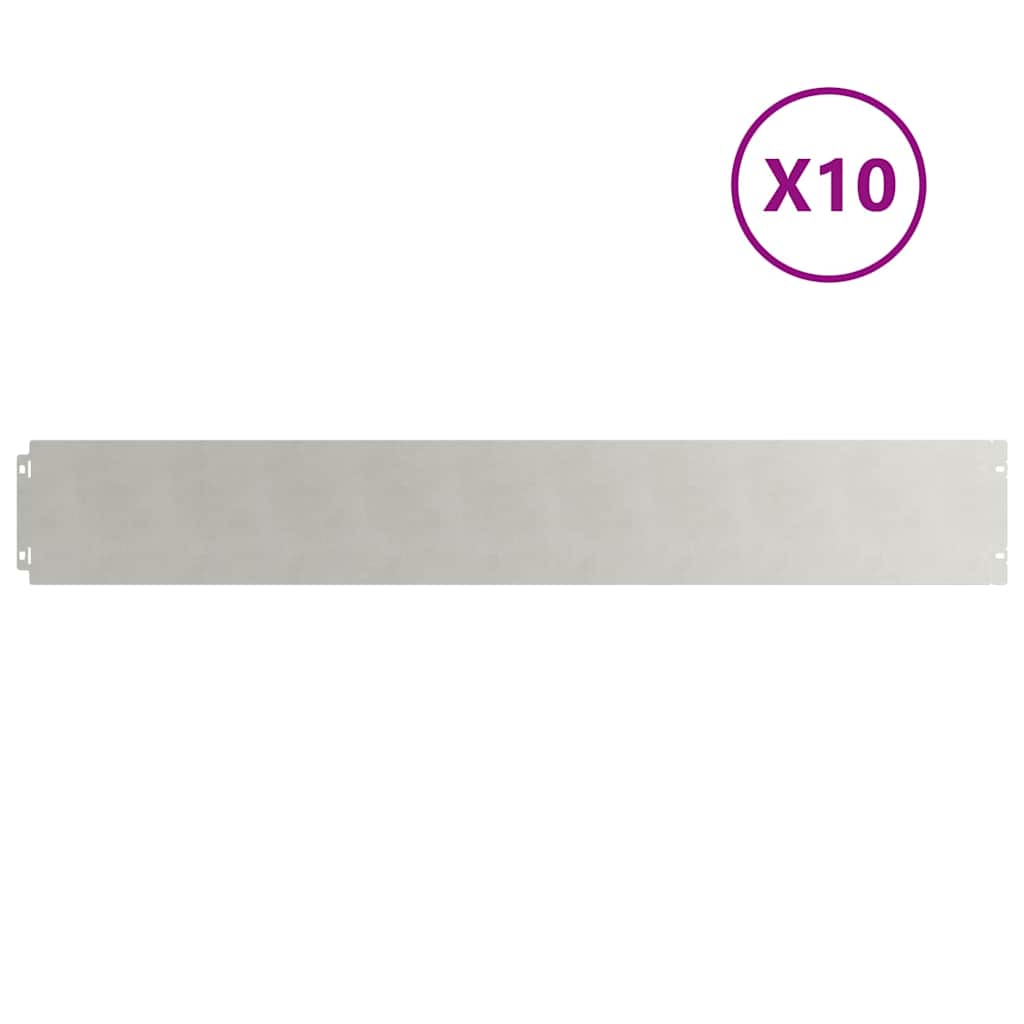 vidaXL Bordure per Prato 10 pz 15x103 cm Acciaio Inossidabile