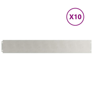 vidaXL Bordure per Prato 10 pz 15x103 cm Acciaio Inossidabile