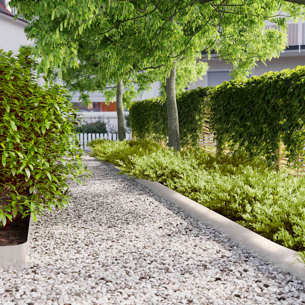 vidaXL Bordure per Prato 10 pz 15x103 cm Acciaio Inossidabile