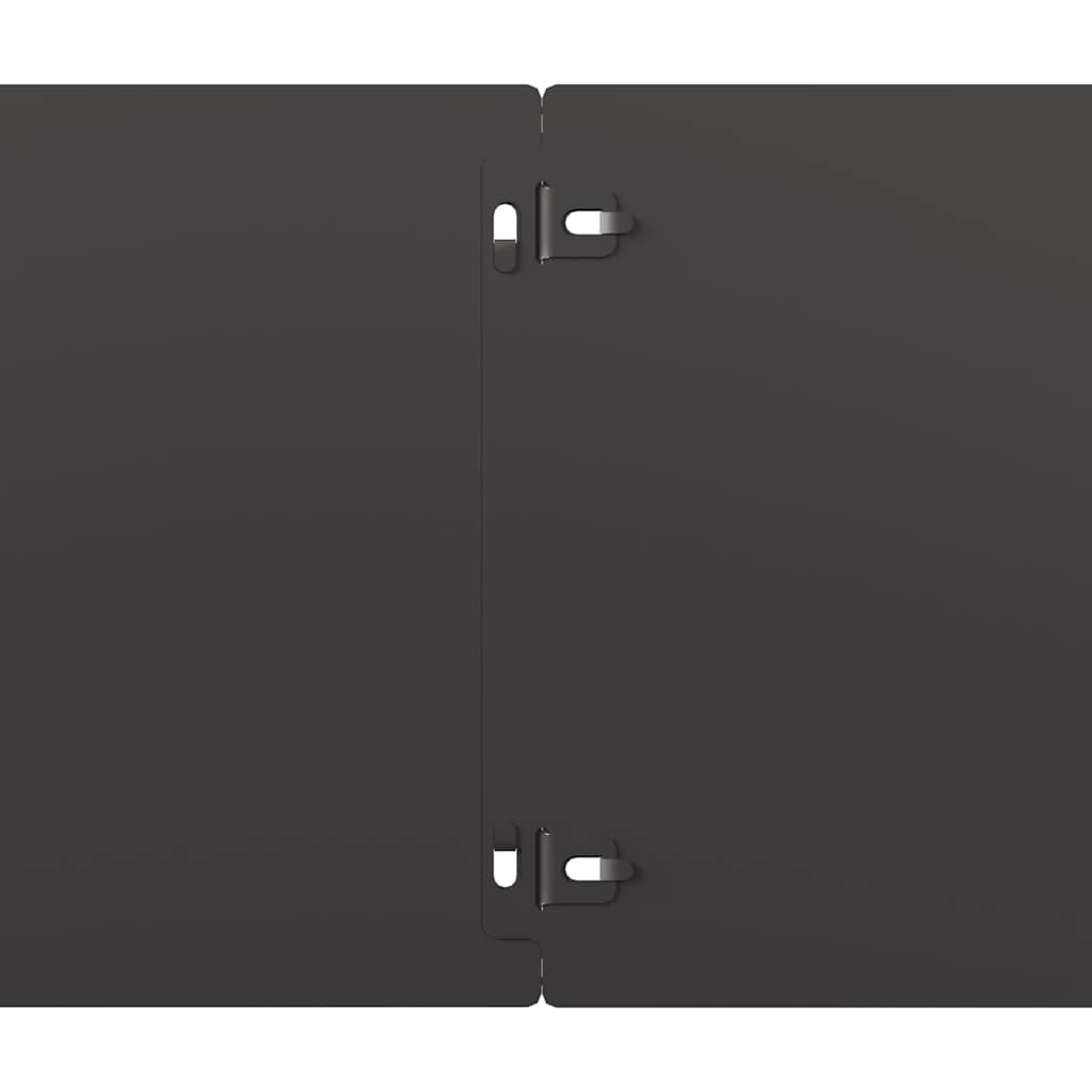 Bordure per Prato 10 pz Nere Acciaio Laminato a Freddo