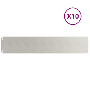 Bordure per Prato 10 pz 20x103 cm Acciaio Inossidabile 860158