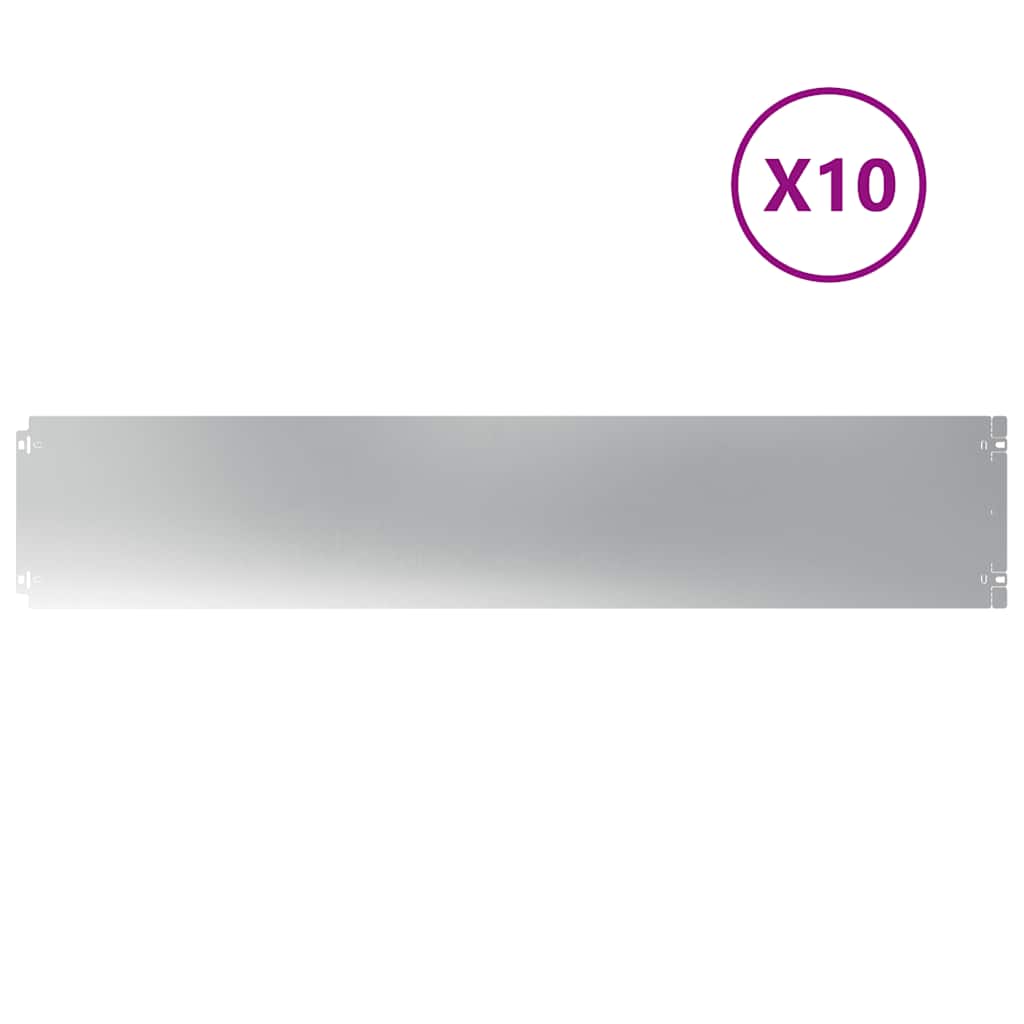 Bordure per Prato 10 pz 20x103 cm Acciaio Zincato 860159