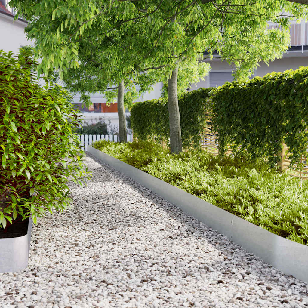 vidaXL Bordure per Prato 10 pz 20x103 cm Acciaio Zincato