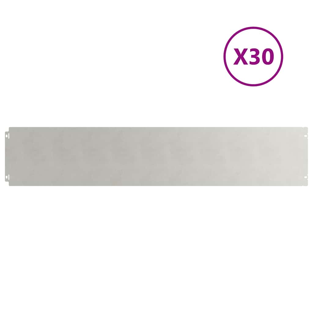 Bordure per Prato 30 pz 20x103 cm Acciaio Inossidabile 860164
