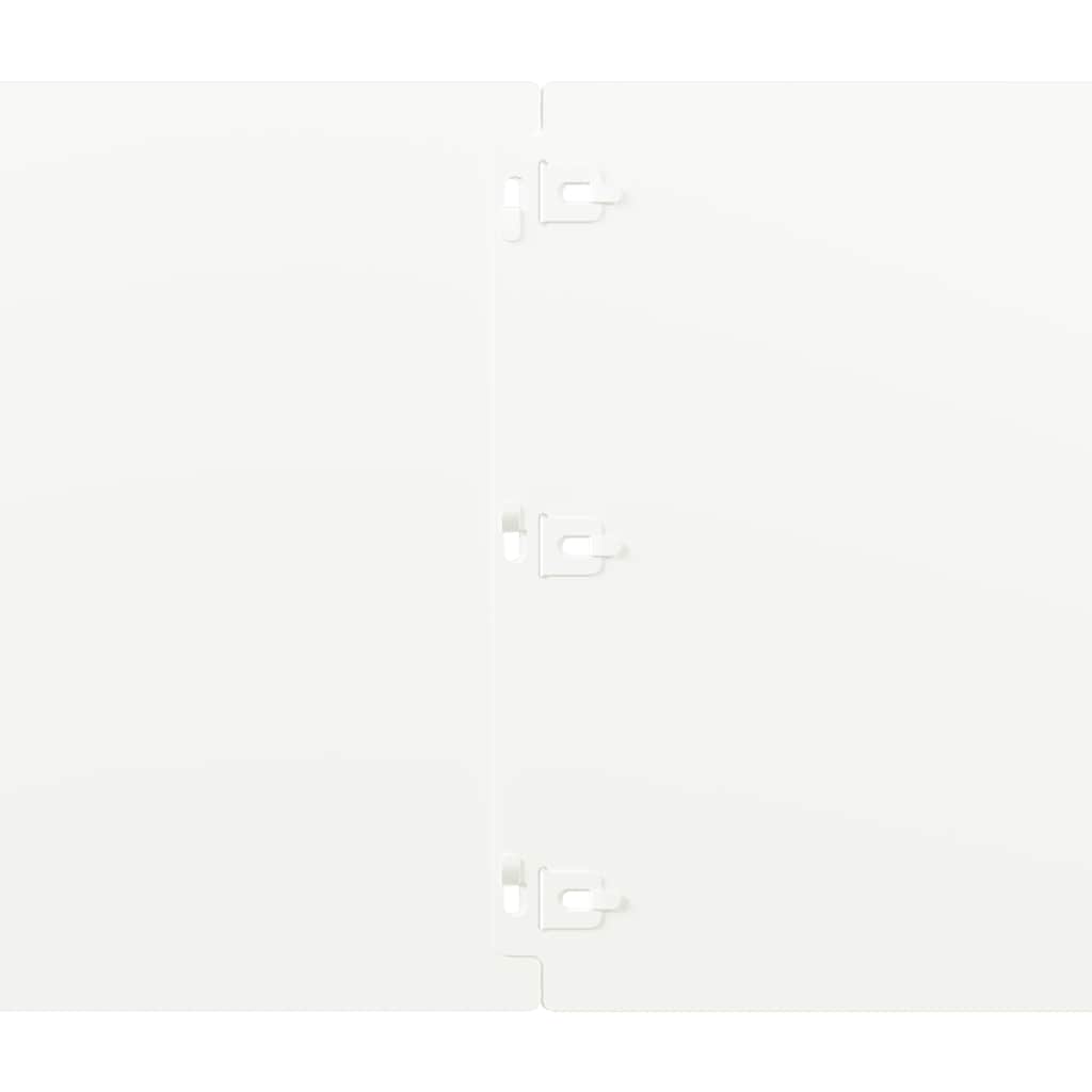 vidaXL Bordure per Prato 10 pz Bianchi Acciaio Laminato a Freddo