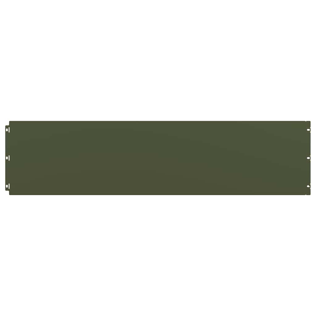 Bordure per Prato 10 pz Verde Oliva Acciaio Laminato a Freddo 860169