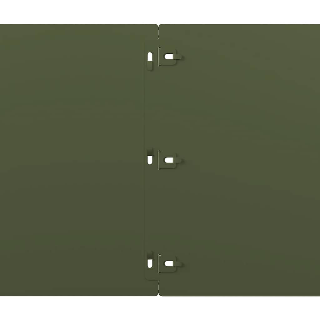 Bordure per Prato 10 pz Verde Oliva Acciaio Laminato a Freddo 860169