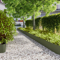 Bordure per Prato 10 pz Verde Oliva Acciaio Laminato a Freddo