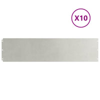 Bordure per Prato 10 pz 25x103 cm Acciaio Inossidabile 860170