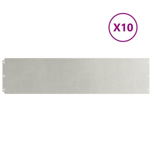 vidaXL Bordure per Prato 10 pz 25x103 cm Acciaio Inossidabile