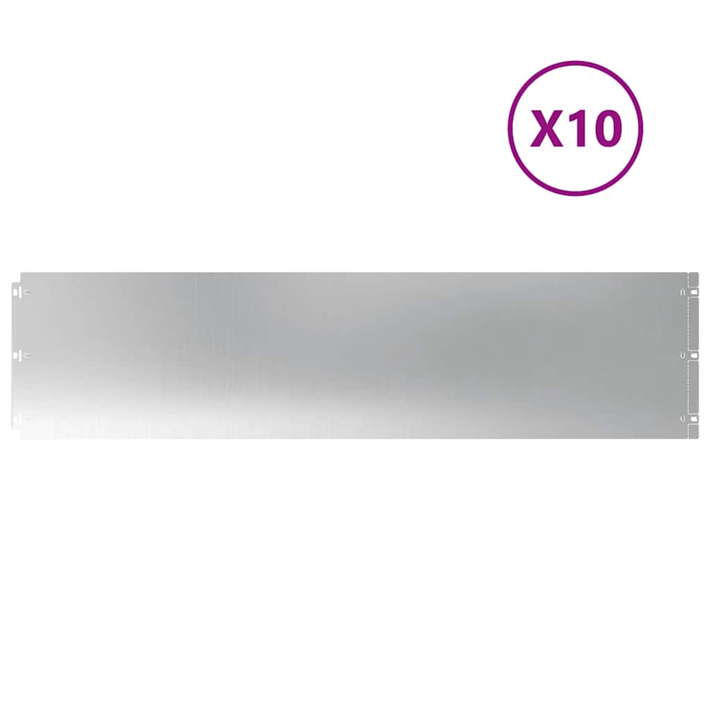 vidaXL Bordure per Prato 10 pz 25x103 cm Acciaio Zincato