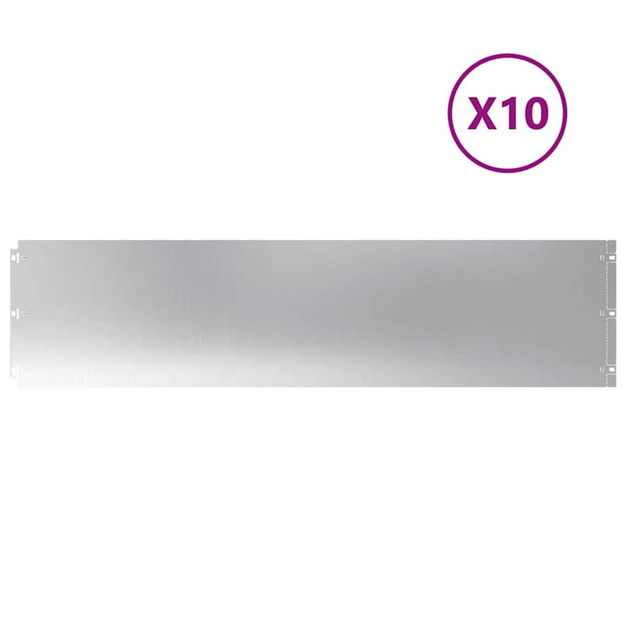 vidaXL Bordure per Prato 10 pz 25x103 cm Acciaio Zincato