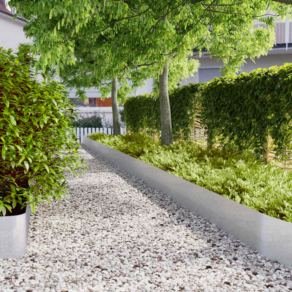 Bordure per Prato 10 pz 25x103 cm Acciaio Zincato 860171