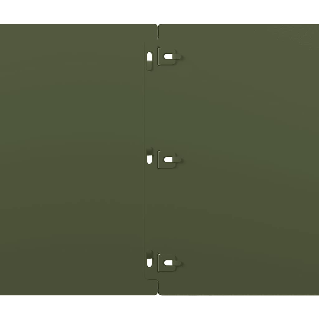 Bordure per Prato 20 pz Verde Oliva Acciaio Laminato a Freddo