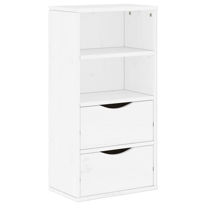 Armadietto Laterale con Cassetti ODDA Bianco 40x24x79 cm
