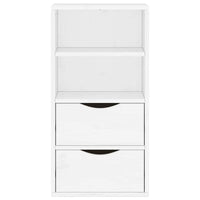 Armadietto Laterale con Cassetti ODDA Bianco 40x24x79 cm