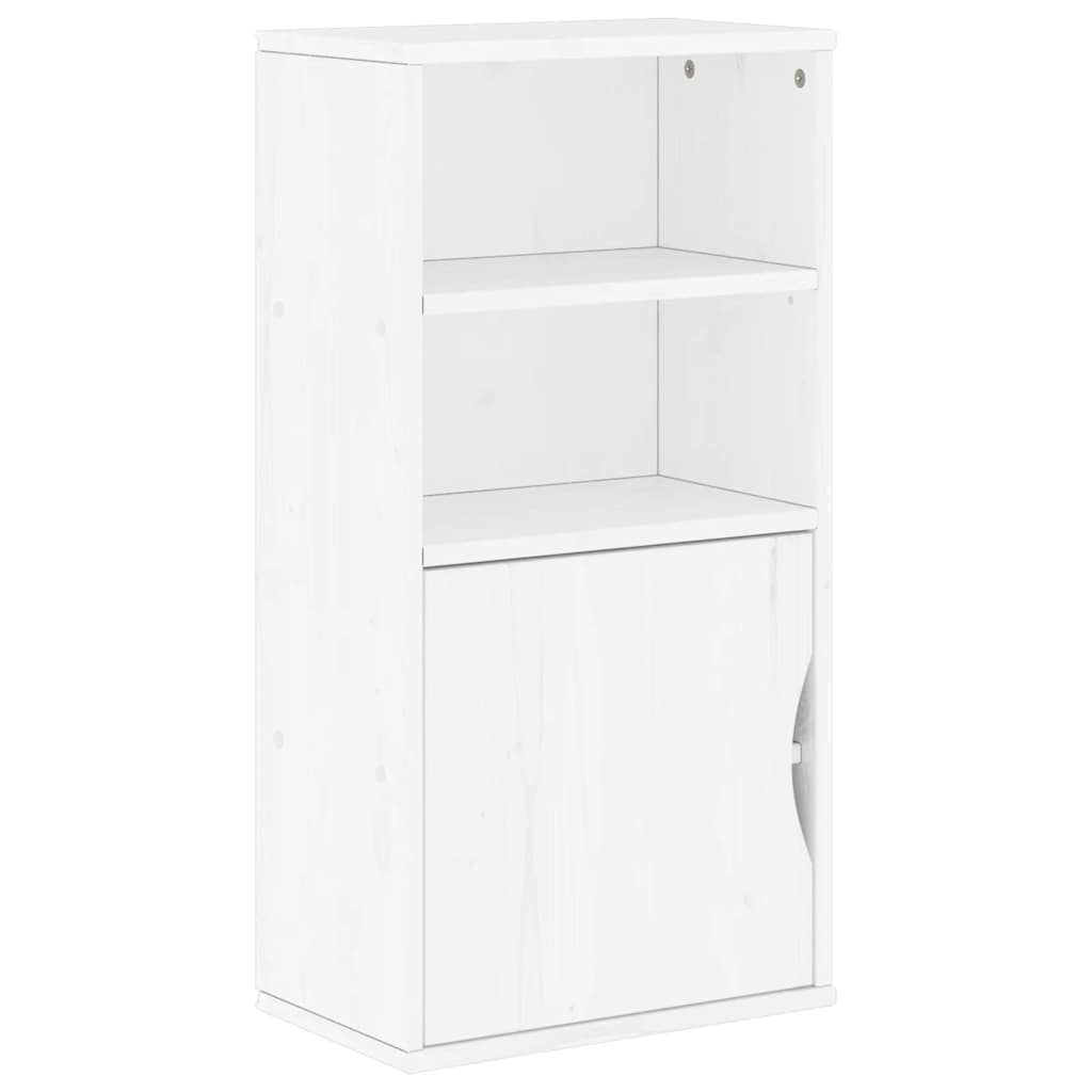 Mobiletto rustico con ripiani aperti 40 x 24 x 79 cm legno massello bianco 02_0058043