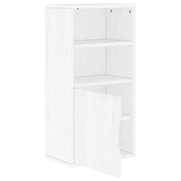 Armadietto Laterale ODDA Bianco 40x24x79 cm Legno Massello Pino