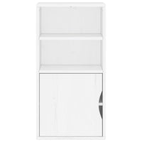 Mobiletto rustico con ripiani aperti 40 x 24 x 79 cm legno massello bianco 02_0058043