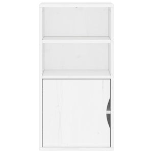 Mobiletto rustico con ripiani aperti 40 x 24 x 79 cm legno massello bianco 02_0058043