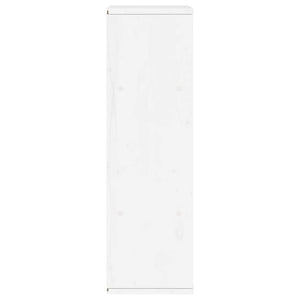 Armadietto Laterale ODDA Bianco 40x24x79 cm Legno Massello Pino